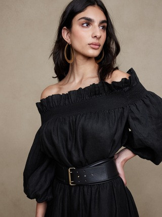 Bria Linen Off-Shoulder Top | Banana Republic (US)