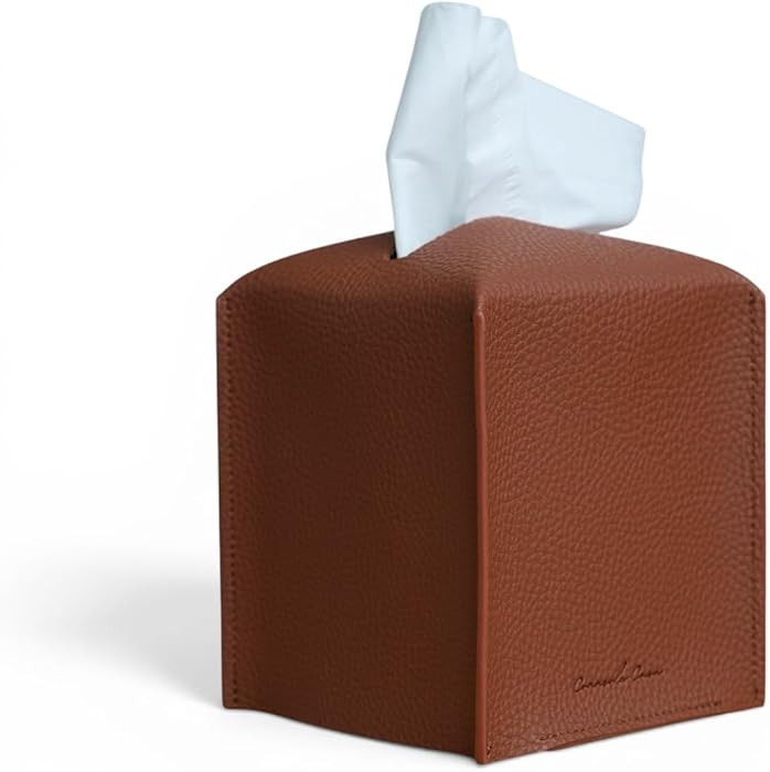 Premium PU Leather Tissue Box Holder–Modern Cover for Home, Office, Car–Stylish Cube Organize... | Amazon (CA)