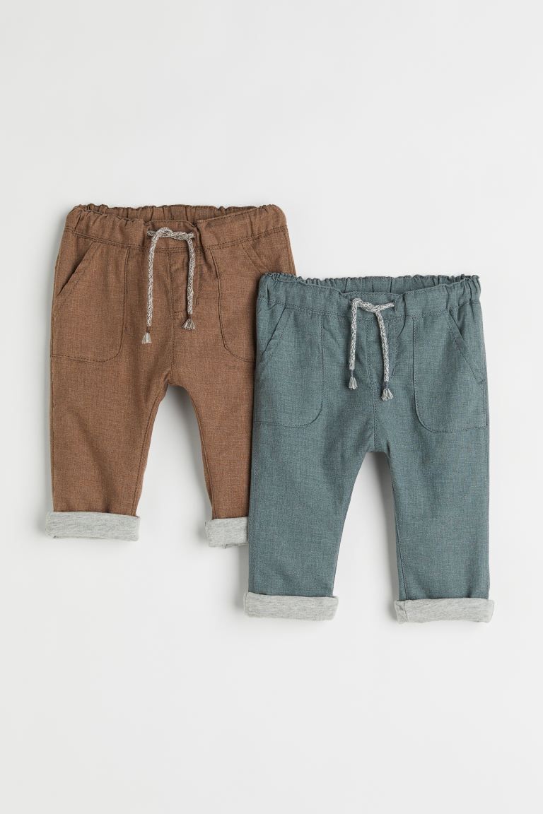 2-pack Lined Pull-on Pants | H&M (US + CA)