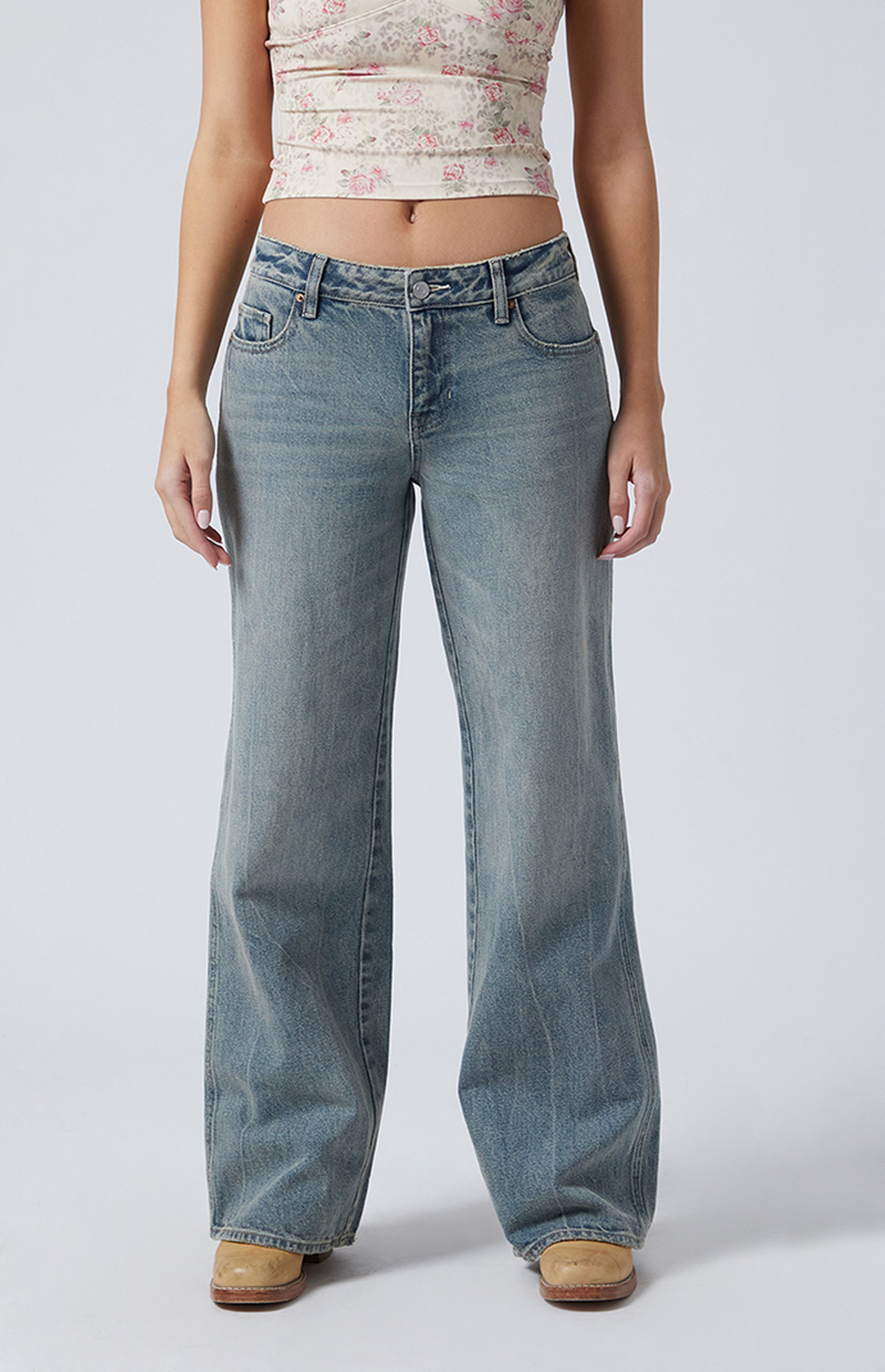 PacSun Casey Tint Low Rise Baggy Jeans Medium Indigo | PacSun