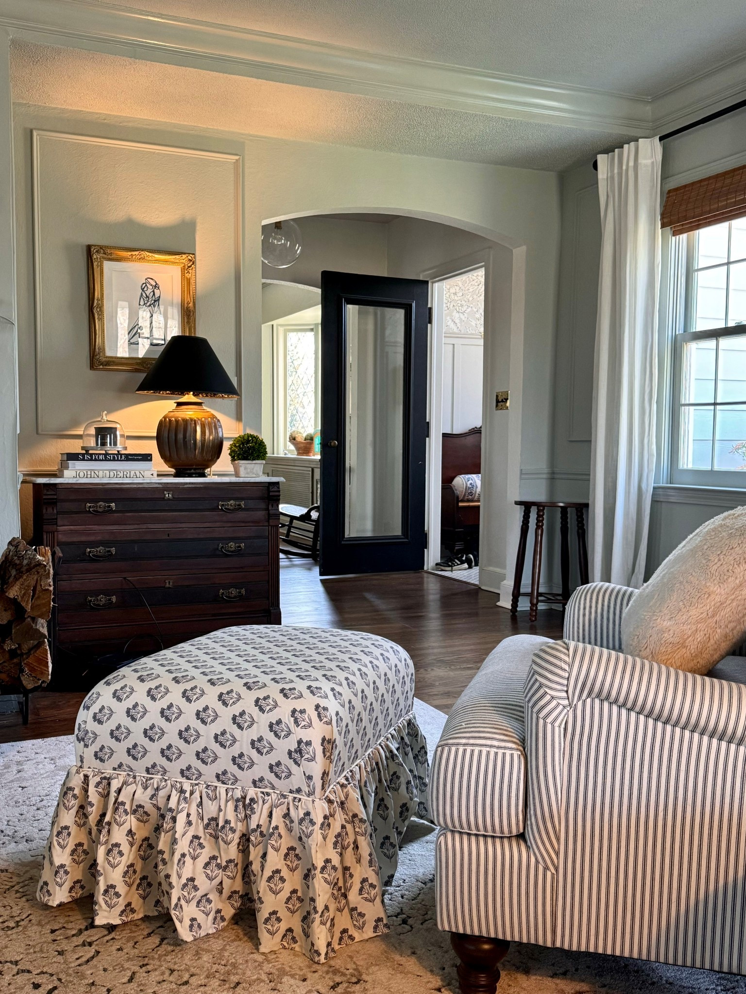 Finally pulled the trigger on this ruffled Jean Stoffer ottoman and I couldn’t love it more! 

#LTKHome