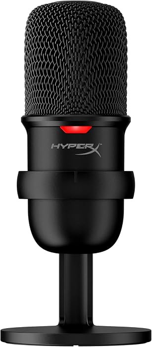 HyperX SoloCast – USB Condenser Gaming Microphone, for PC, PS4, PS5 and Mac, Tap-to-Mute Sensor... | Amazon (US)