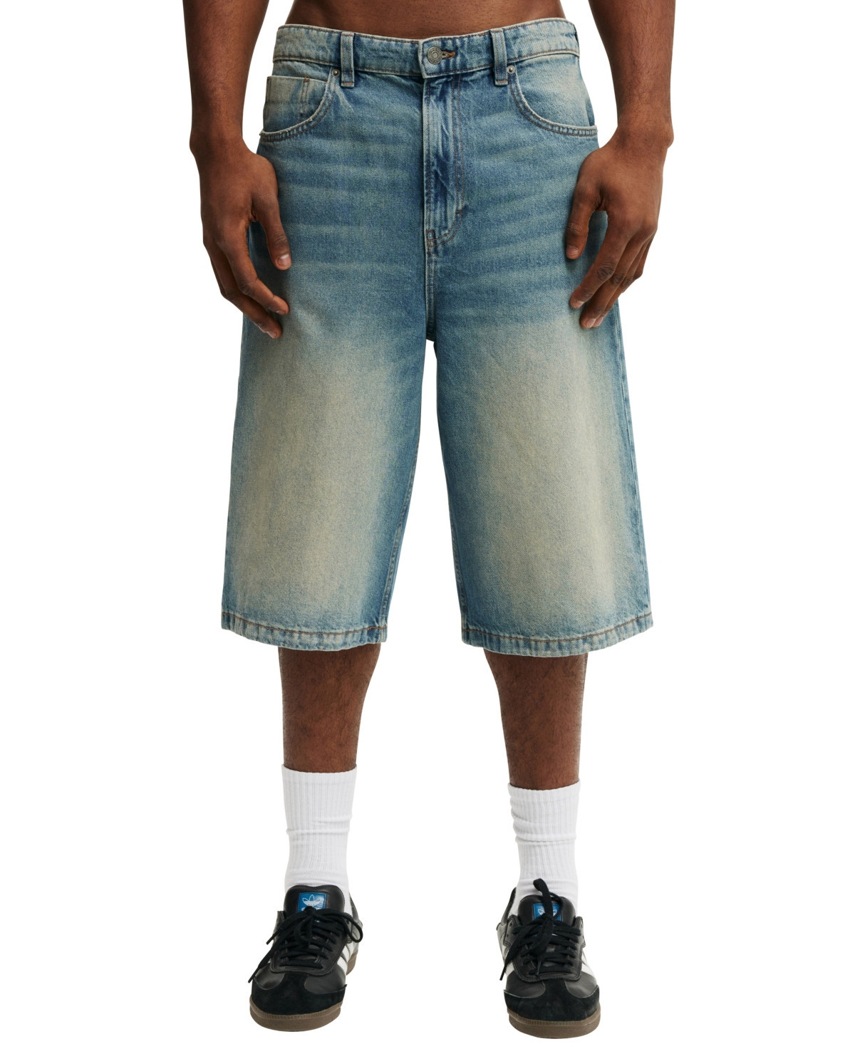 Cotton On Men's Super Baggy Jort Shorts - Blue | Macy's