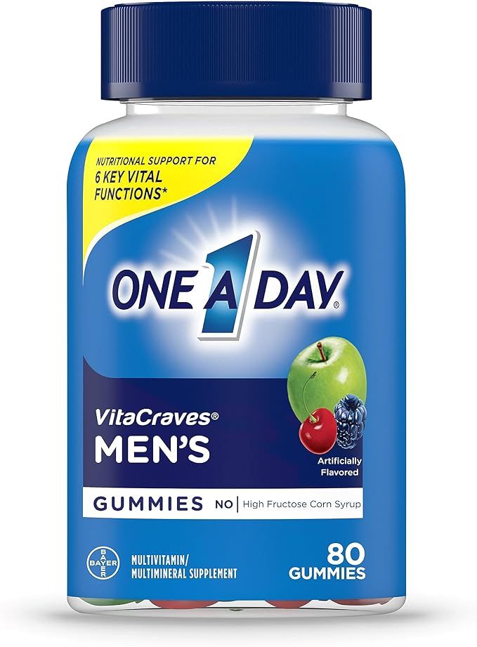 One A Day Men’s Multivitamin Gummies, Multivitamin for Men with Vitamin A, C, D, E, Calcium & M... | Amazon (US)