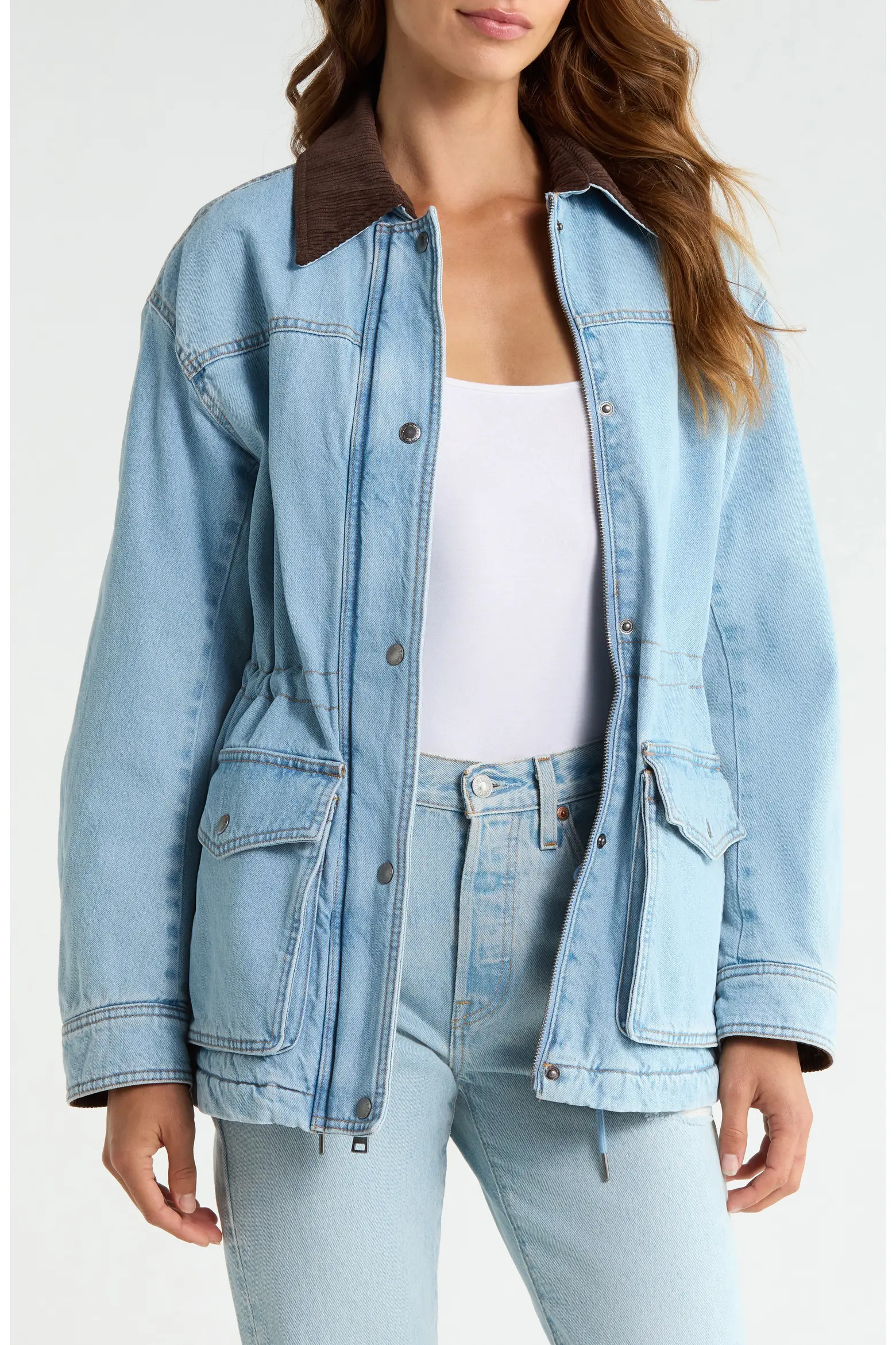 Corduroy Collar Military Jacket (Women) | Nordstrom | Nordstrom