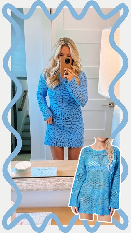 Look for less option for me blue crochet dress! This would be perfect with a little blue or nude slip under!

Spring dress, spring style, spring break outfits, Bahamas outfits, what to wear on summer vacation 

#LTKtravel #LTKfindsunder100 #LTKstyletip