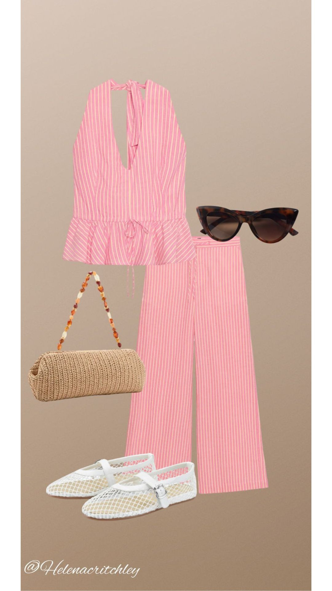 Pink Striped Co-ord Outfit! 🩷

Halterneck Peplum Top, Pink Wide Leg Trousers, Summer Co-Ord Set, Raffia Clutch Bag, Tortoiseshell Sunglasses, White Mesh Flats, Holiday Outfit, Beach Club Look, Pastel Summer Style, Holiday Outfit Inspiration  

 #LTKuk #LTKsummer #LTKeurope