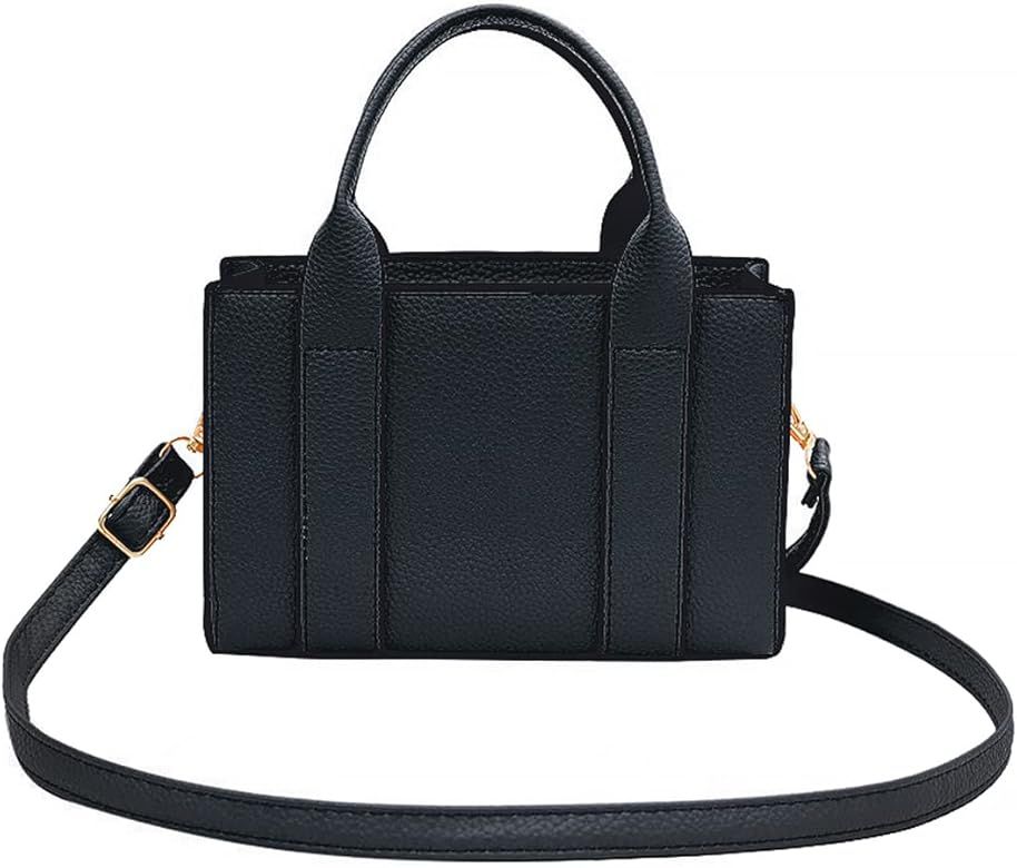 Mini Tote Bags for Women, Small Handbag PU Leather Crossbody Bag with Zipper, Handbag Shoulder Ba... | Amazon (CA)