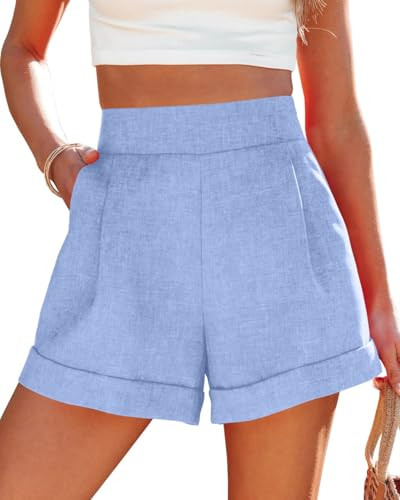 Wihion Women Summer Wide Leg Shorts High Waisted Casual Bermuda Shorts Lightweight Workwear Short... | Amazon (US)