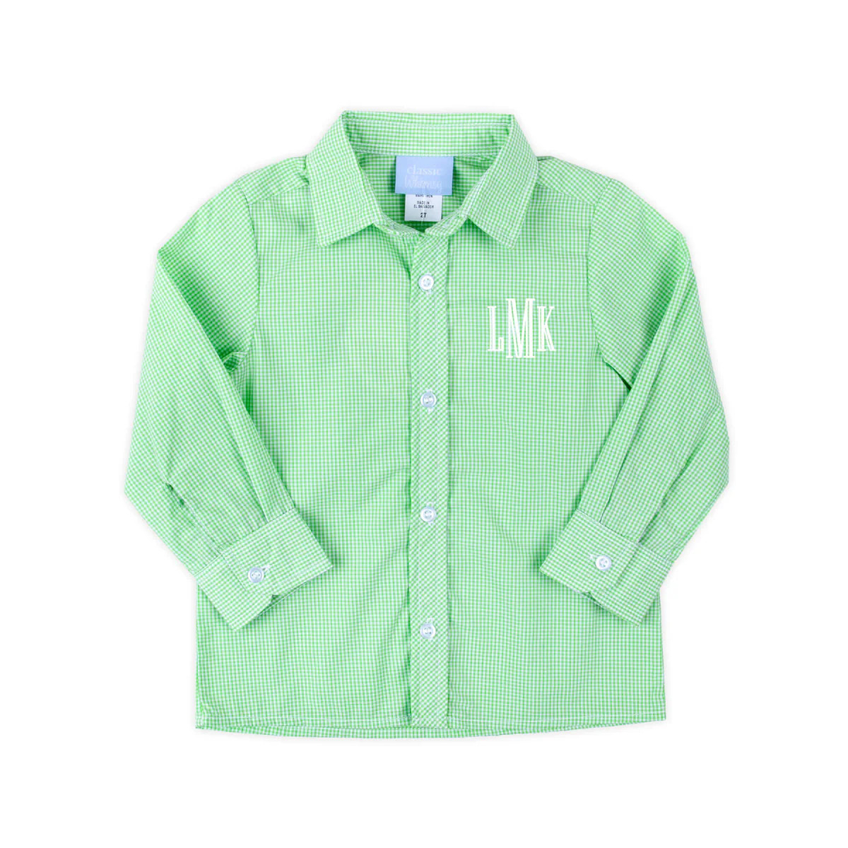 Green Gingham Button Down Shirt | Classic Whimsy