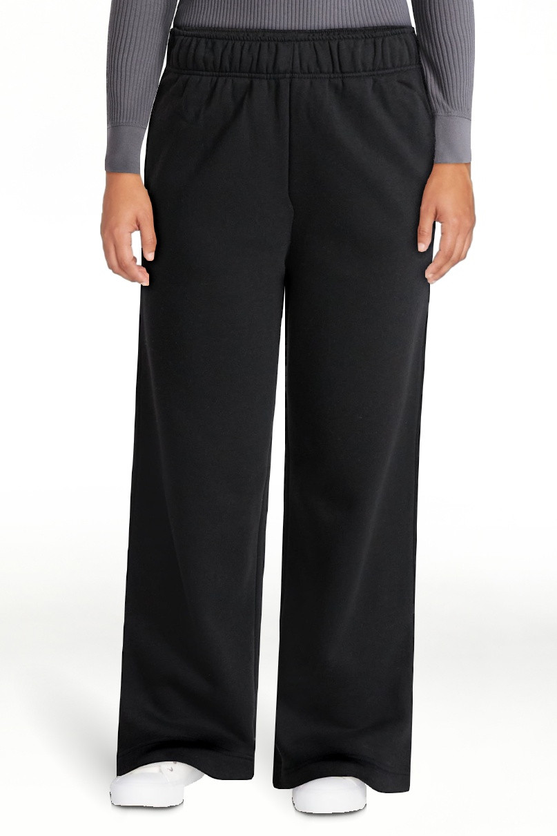 No Boundaries Wide-Leg Fleece Pants, 30” Inseam, Women’s and Women’s Plus | Walmart (US)