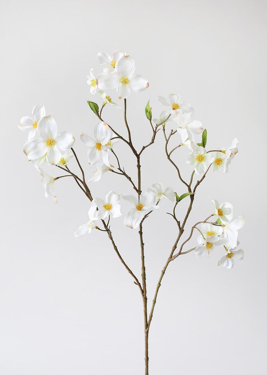 Cream Faux Dogwood Spring Branch - 33 | Afloral (US)