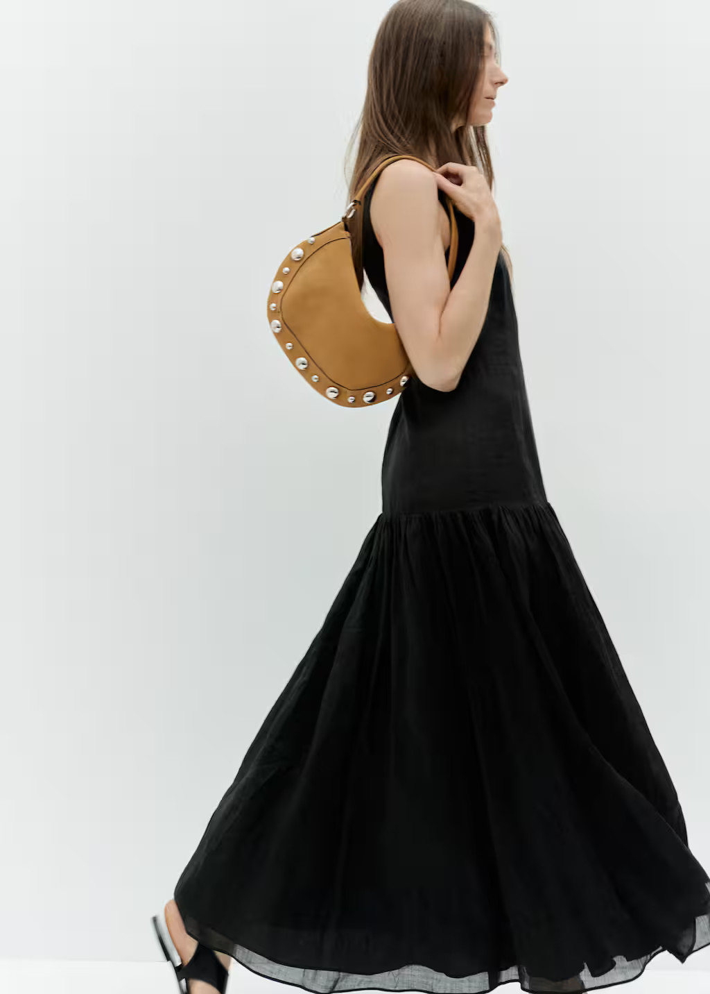 Suede leather studded handbag mustard - Woman - One size - MANGO | MANGO (UK)