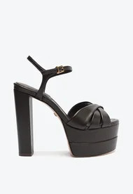 Sandália Keefa High Couro Marrom | Schutz BR