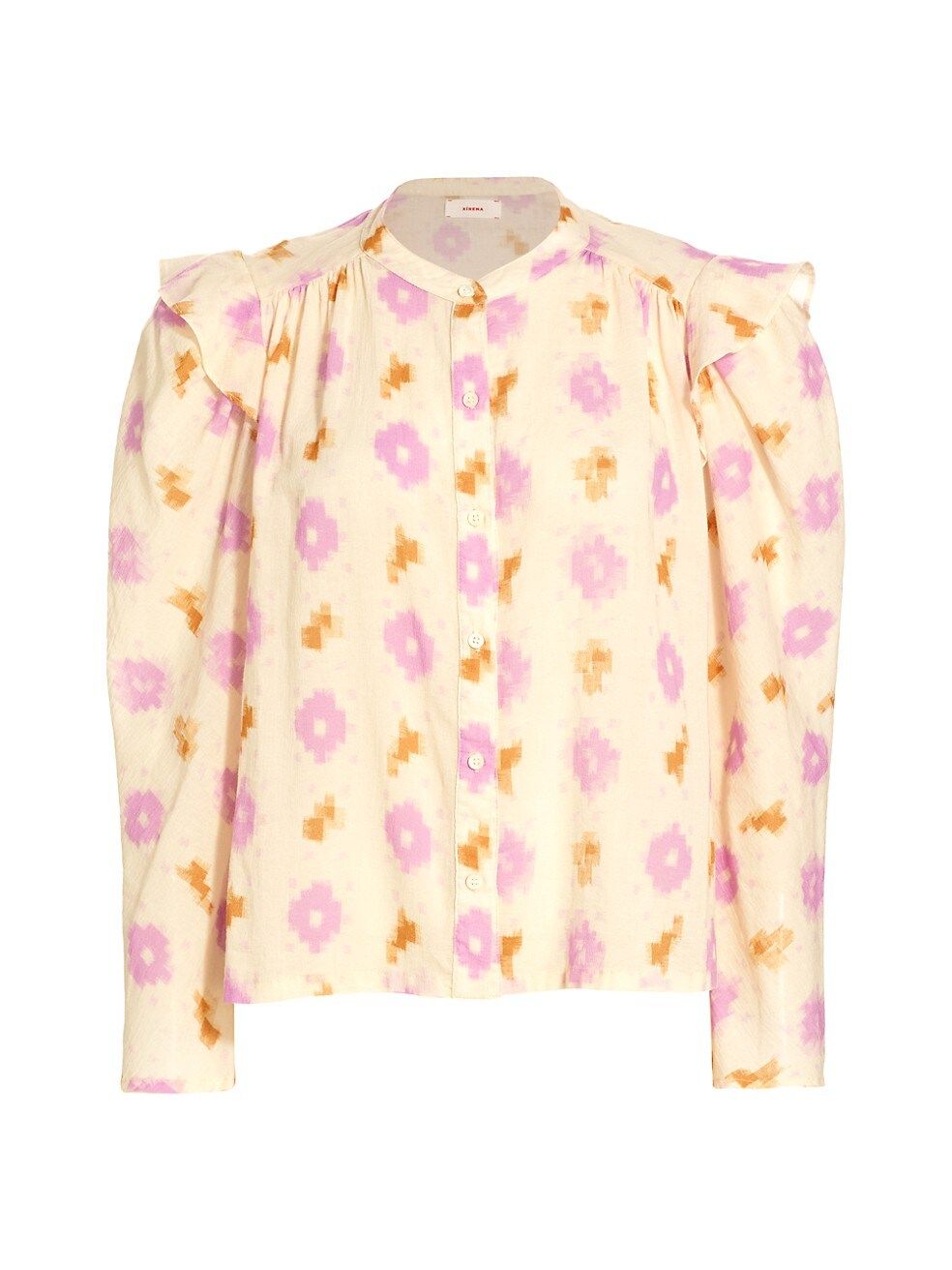 Xirena Lottie Ikat Cotton Button-Front Shirt | Saks Fifth Avenue
