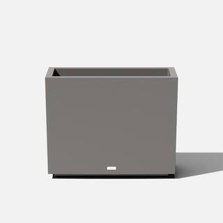 Veradek Block Span 24 in. Short Grey Plastic Planter | The Home Depot