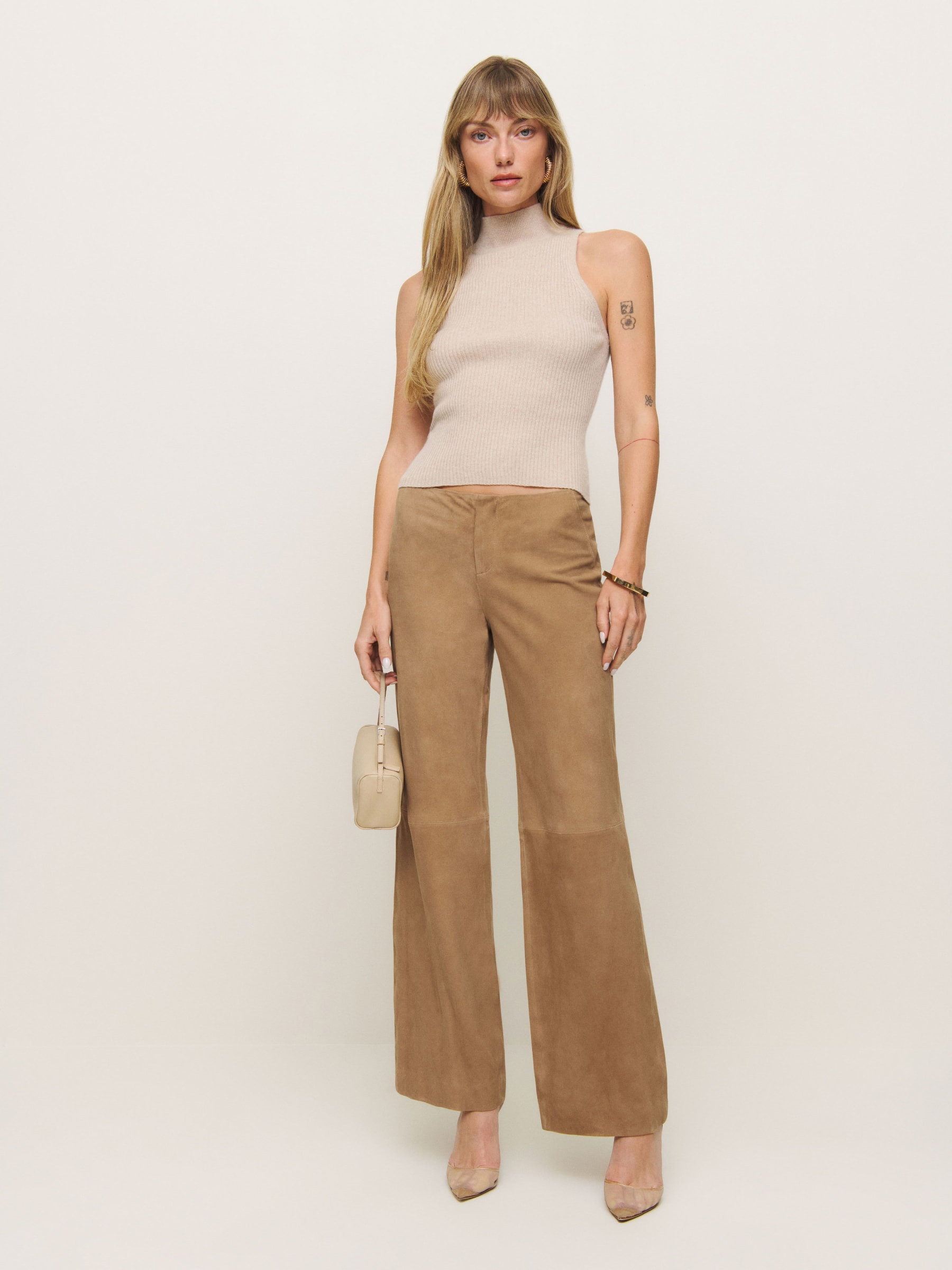 Veda Vida Low Rise Leather Pant | Reformation (Global)