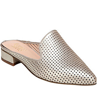Franco Sarto Perforated Pointed Toe Mules - Samanta 5 | QVC