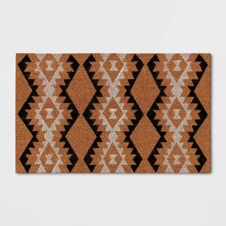 1'6"x2'6" Southwest Outdoor Doormat Black/White - Threshold™ | Target