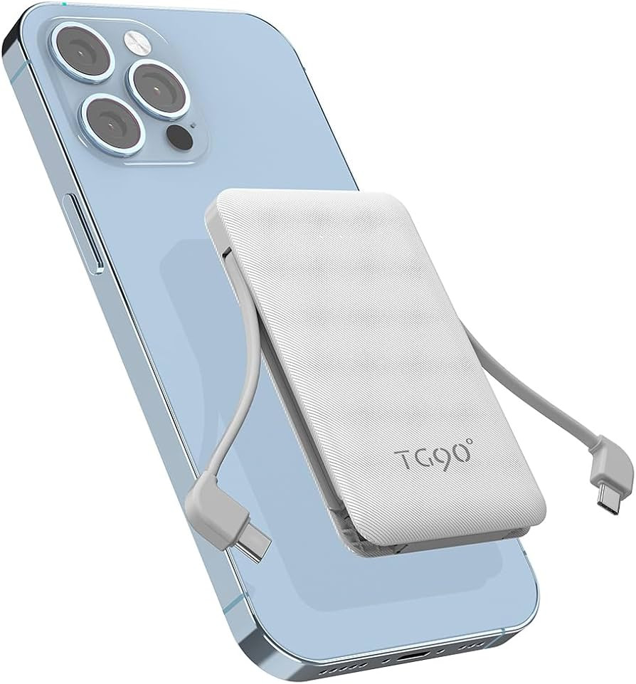 TG90° Power Bank 6000mah Portable Battery Charger, Mini Power Bank with Built-in Cables Portable... | Amazon (US)