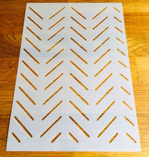 Herringbone Design Stencil for Walls Fabric & Crafts, repeating Pattern  #1 **2 Sizes** | Etsy (US)