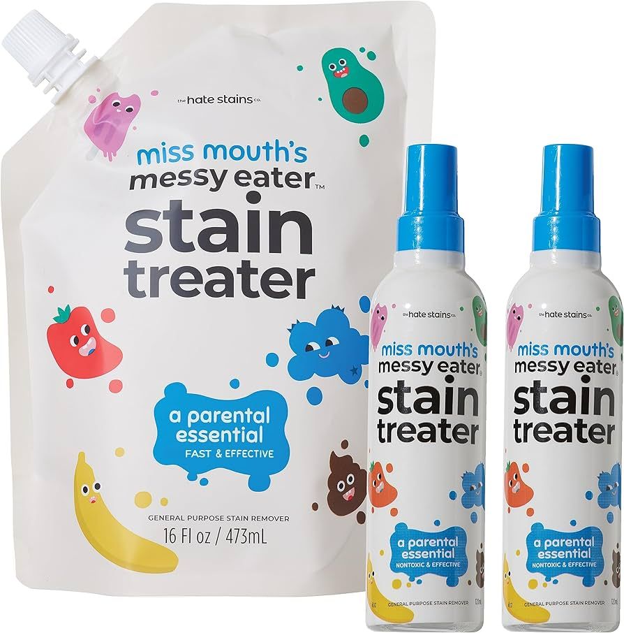 Miss Mouth's Messy Eater Stain Treater - 2 Pack Stain Remover Spray and 16oz Refill Pouch | Amazon (US)