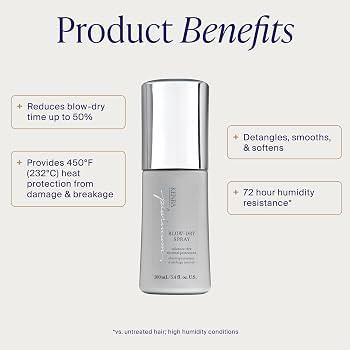 Kenra Platinum Blow-Dry Spray | Time-Saving Heat Protectant | Detangles, Smooths, and Softens | E... | Amazon (US)