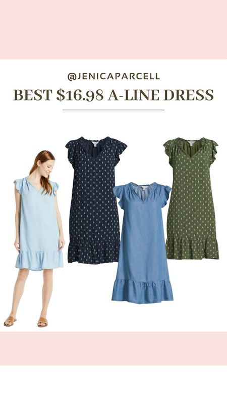 This a-line dress is so flattering and comfortable. It has  flutter sleeves and the most darling flounce hem. And only $16.98!

Spring fashion / Spring outfit  / Walmart fashion / Affordable / Budget / Women's Casual Outfit / Classic Style / Dress Outfit / Striped Outfit / Elevated Style / Wedding Guest


#LTKfindsunder100 #LTKsalealert #LTKfindsunder50