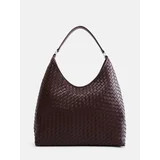 Scenario Women's Faux Leather Woven Hobo Shoulder Bag, Warm Chocolate | Walmart (US)