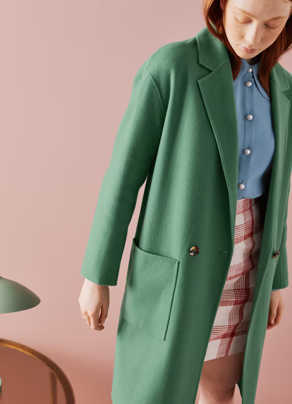 Eden Green Double-Faced Wool Coat | L.K. Bennett (UK)