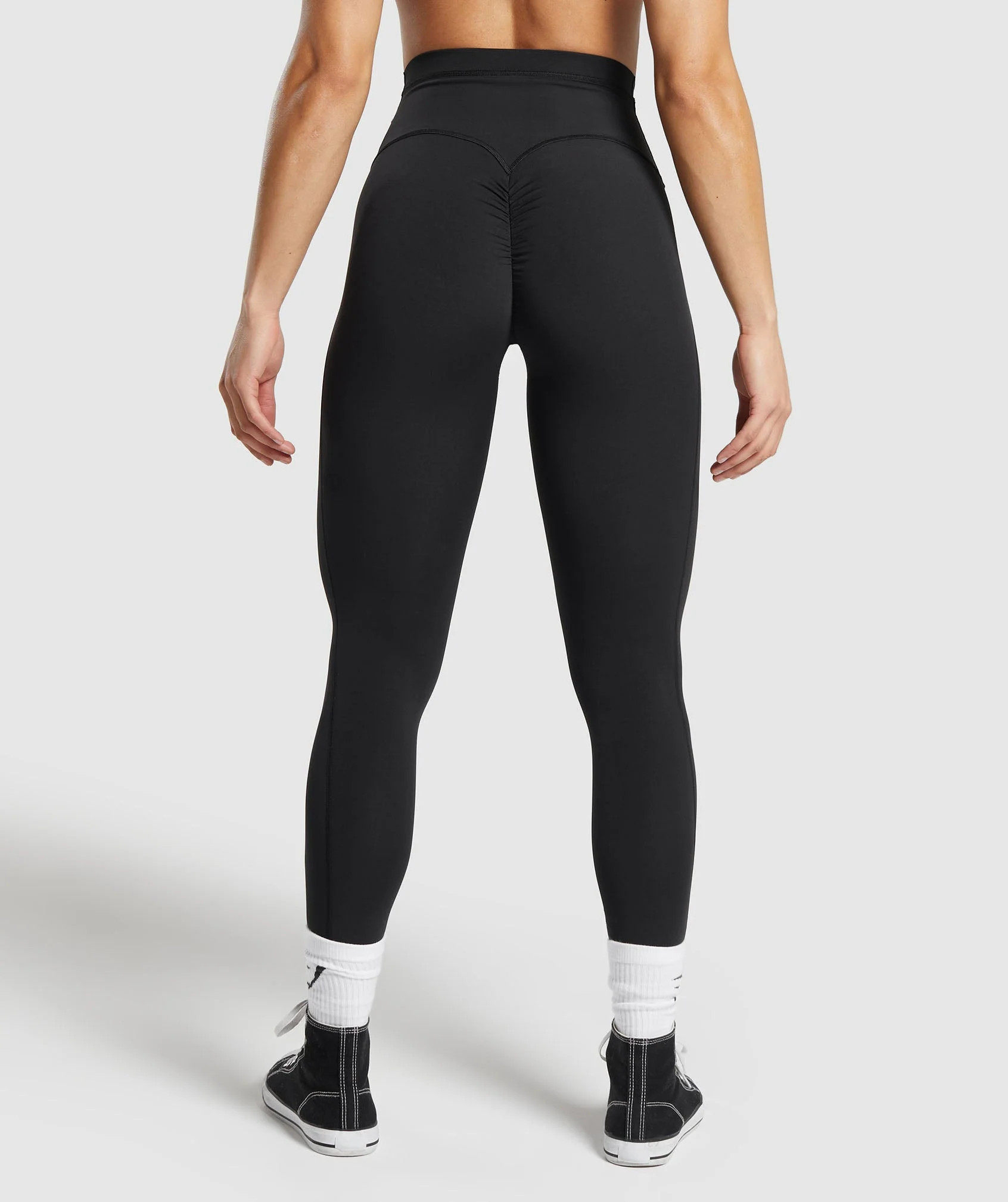 Gymshark Mesh Waistband Leggings - Black | Gymshark US