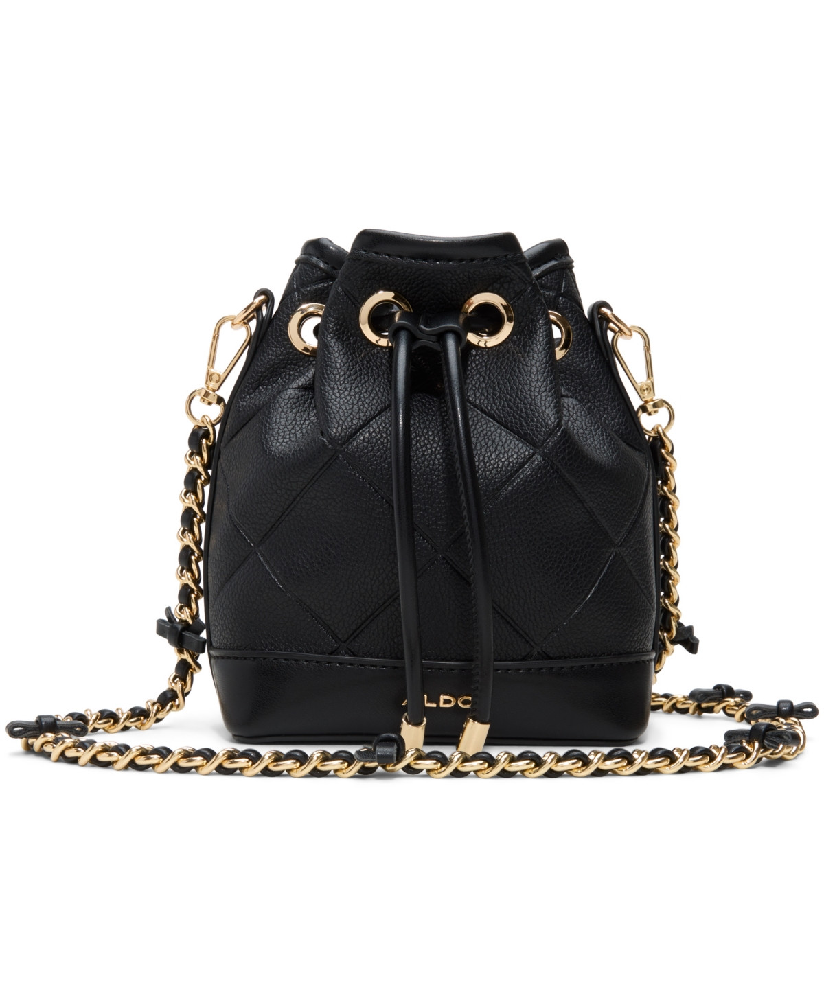 Aldo Elynnaa Mini Bucket Bag - Mix Mat Black | Macy's