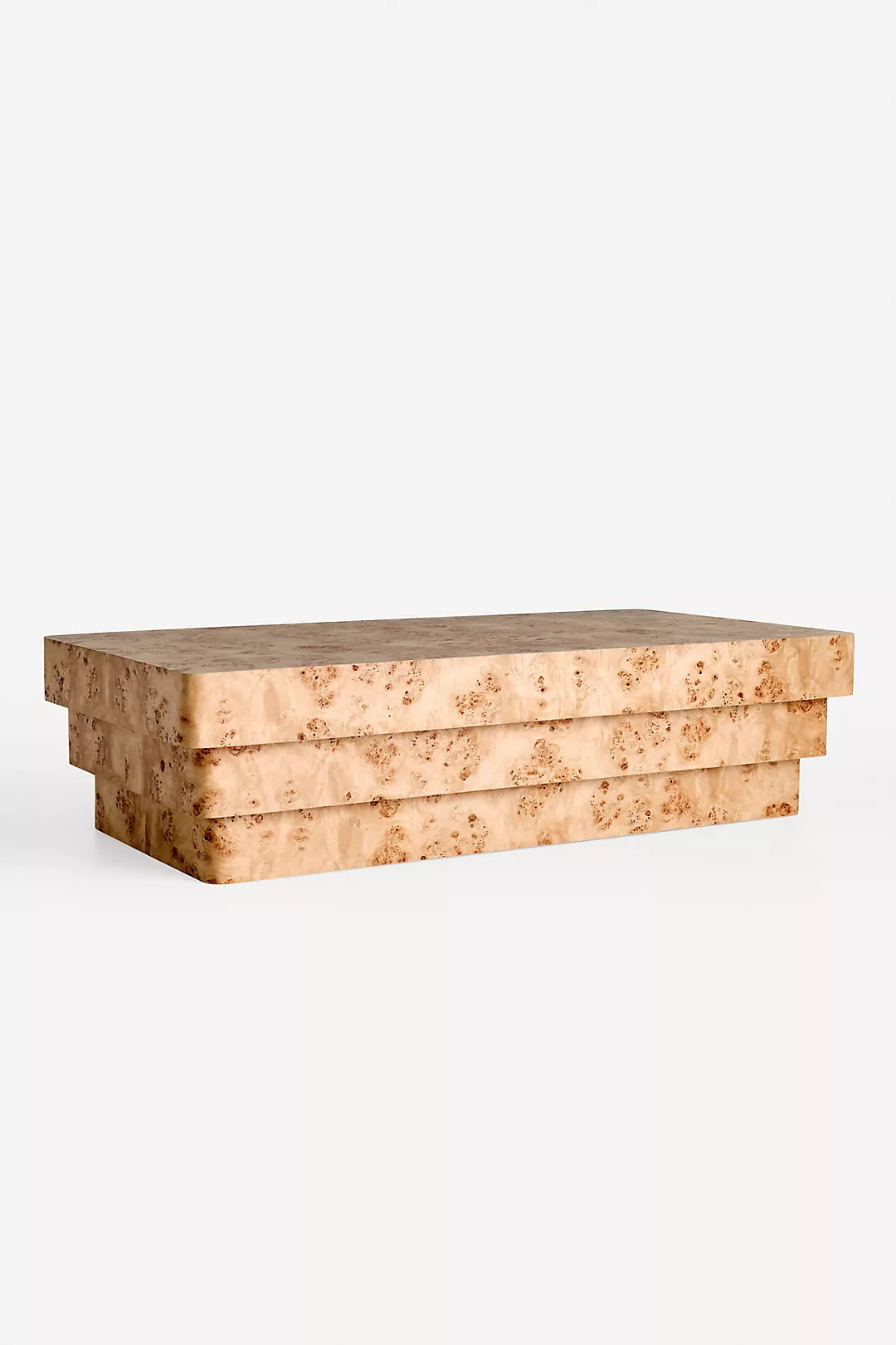 Leonne Rectangle 60" Burl Wood Coffee Table | Anthropologie (US)