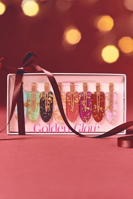 Gold Leaf Crease-Free Hair Clips, Set of 8 | Anthropologie (US)