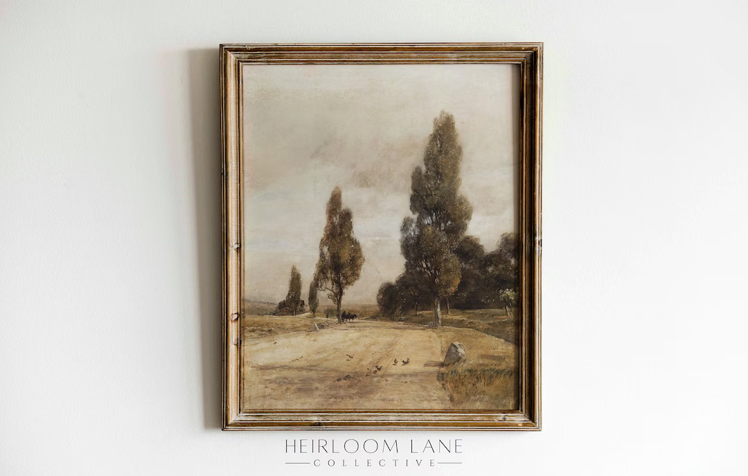 Vintage Country Road Print Digital Download | Country Artwork | Vintage Painting Wall Art | Vinta... | Etsy (US)
