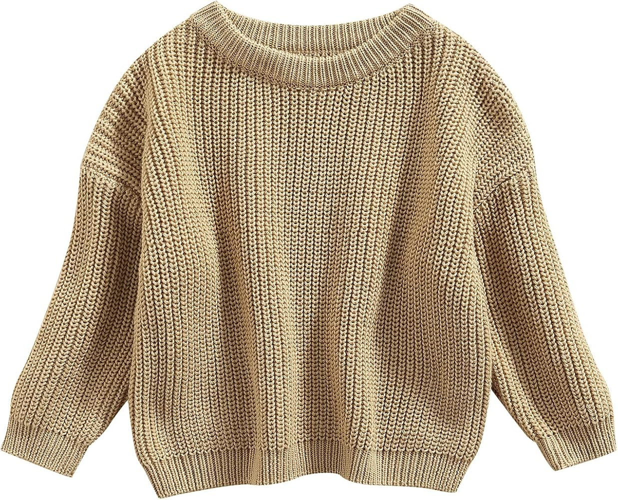 Toddler Baby Girls Loose Long Sleeve Knit Sweaters Warm Pullover Top Fall Winter Clothes Outfits | Amazon (US)
