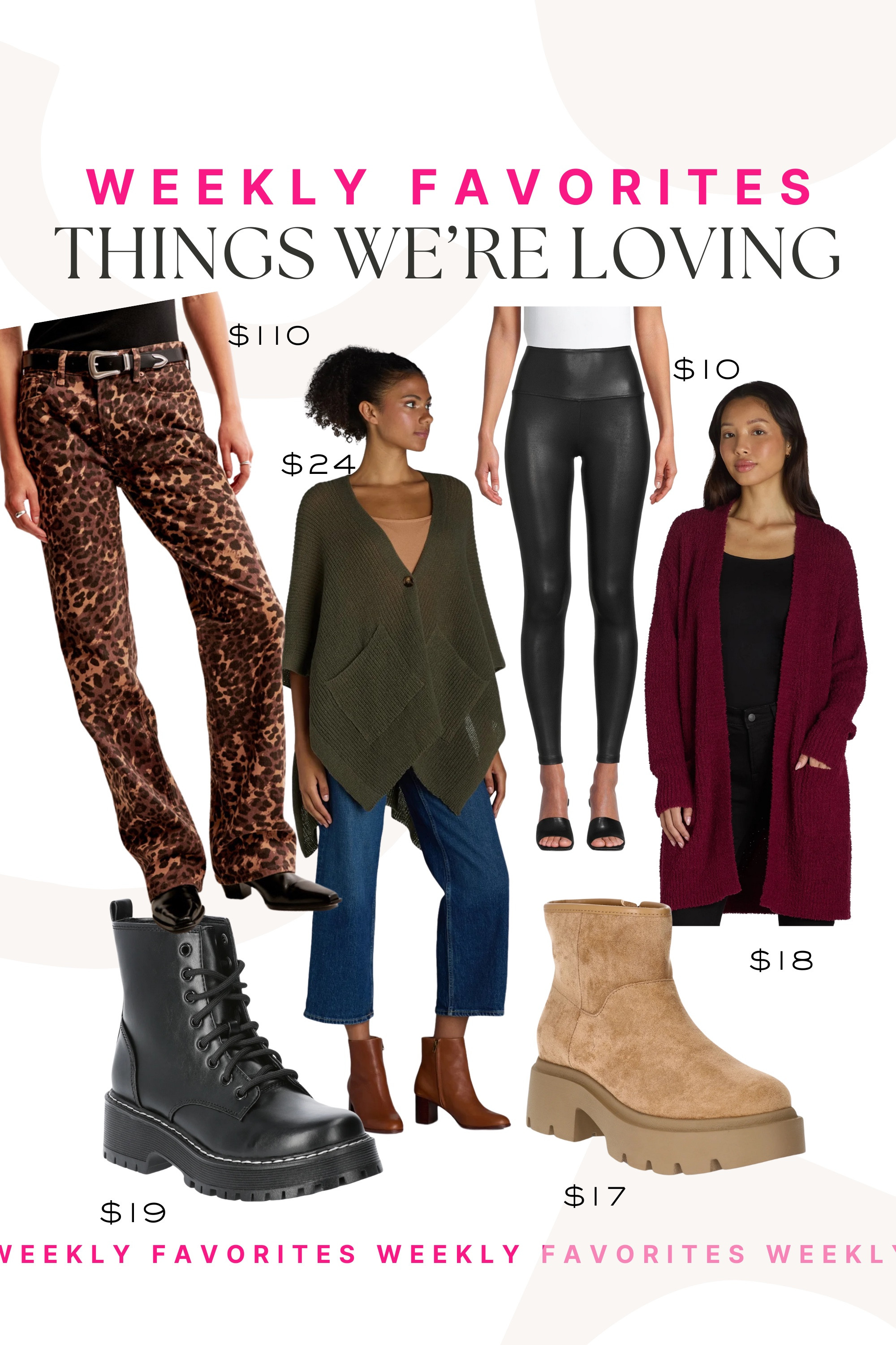 Weekly favorites!! So many cuteeee styles, LOVING this cheetah print jeans!!

Weekly favorites, Abercrombie, Walmart fashion, casual outfits 

#LTKStyleTip #LTKSeasonal #LTKHoliday