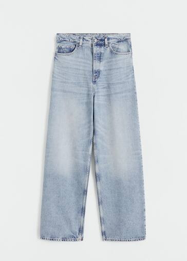Wideleg mid-rise jeans -  Women | Mango USA | MANGO (US)