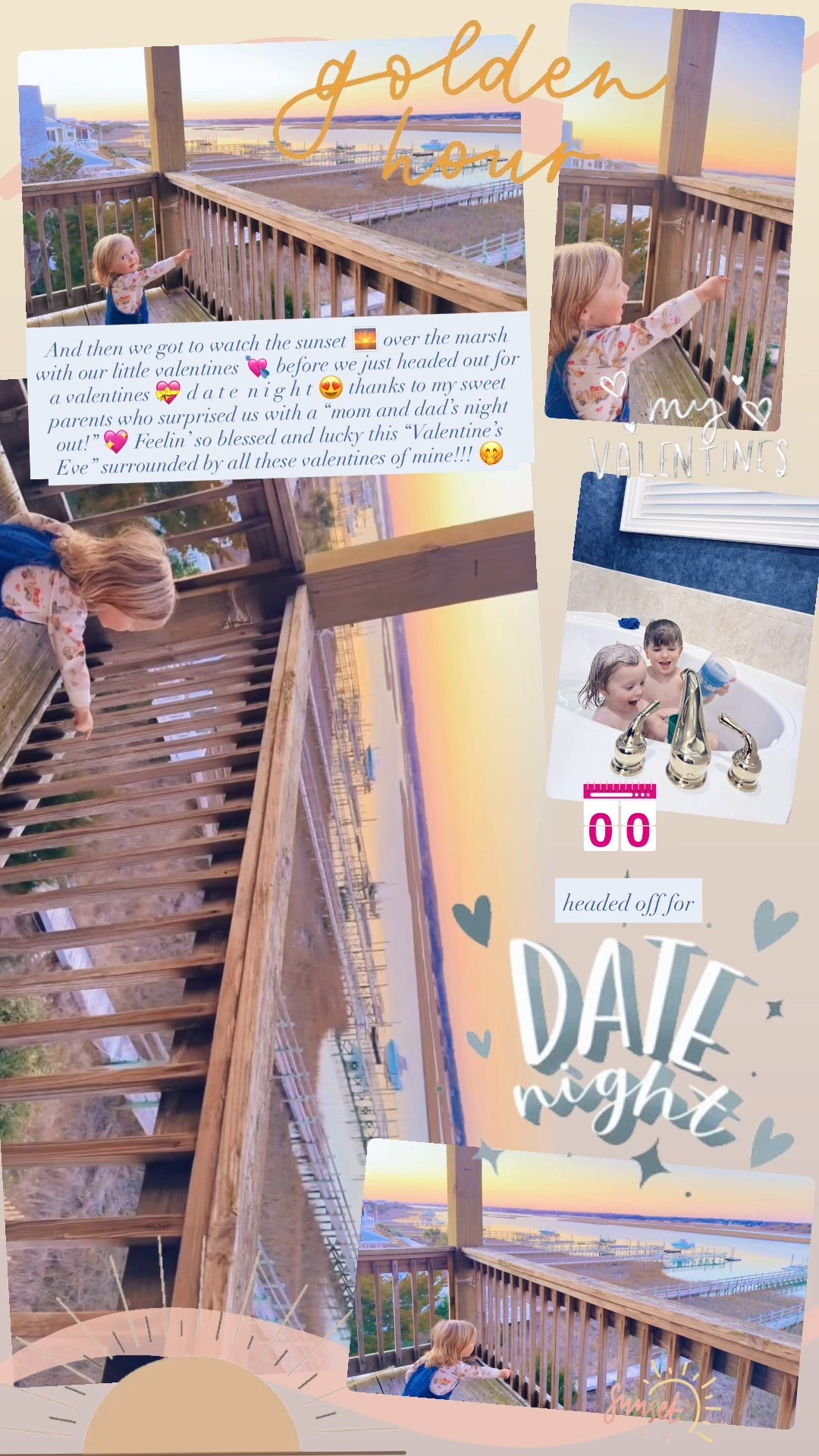 And then we got to watch the sunset 🌅 over the marsh with our little valentines 💘 before we just headed out for a valentines 💝 d a t e  n i g h t 😍 thanks to my sweet parents who surprised us with a “mom and dad’s night out!” 💖 Feelin’ so blessed and lucky this “Valentine’s Eve” surrounded by all these valentines of mine!!! 🤭

#LTKValentine