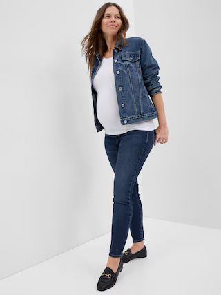 Maternity Inset Panel Skinny Jeans with Washwell | Gap (US)