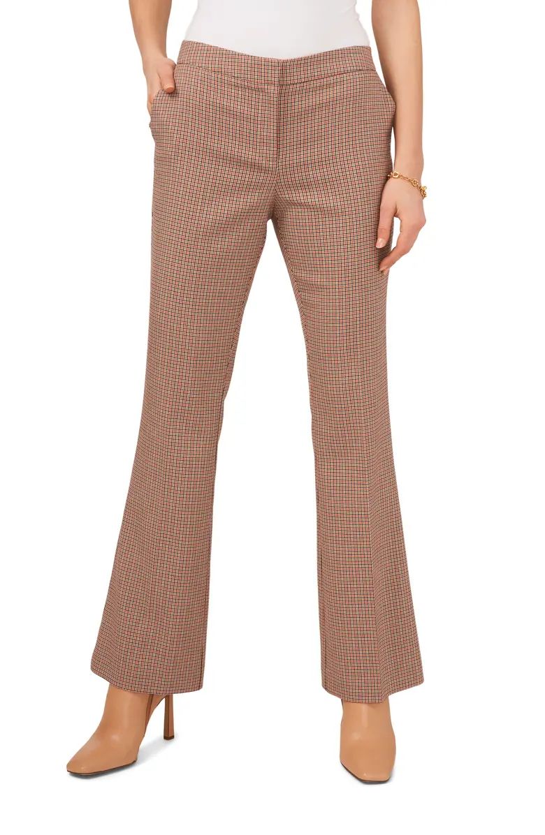 Mini Check Flared Trousers | Nordstrom