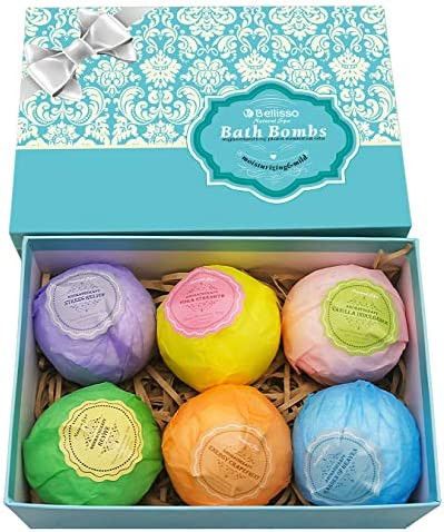 Bath Bombs Ultra Lux Gift Set - 6 XXL Fizzies with Natural Dead Sea Salt Cocoa and Shea Essential... | Amazon (US)