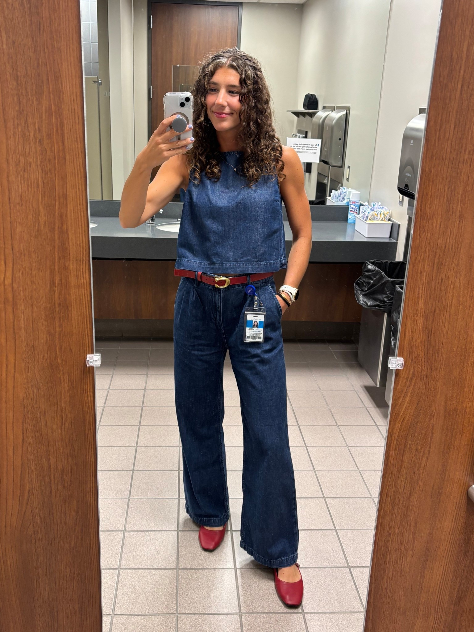 This summer set is on sale and it's perfect!! Wearing size S in top and XS in pants! Coach belt matches the shoes PERFECTLY❤️ 

#LTKStyleTip #LTKSeasonal #LTKFindsUnder100