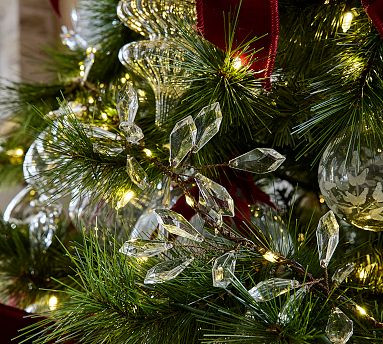 Lit Rustic Gem Leaf Garland | Pottery Barn (US)