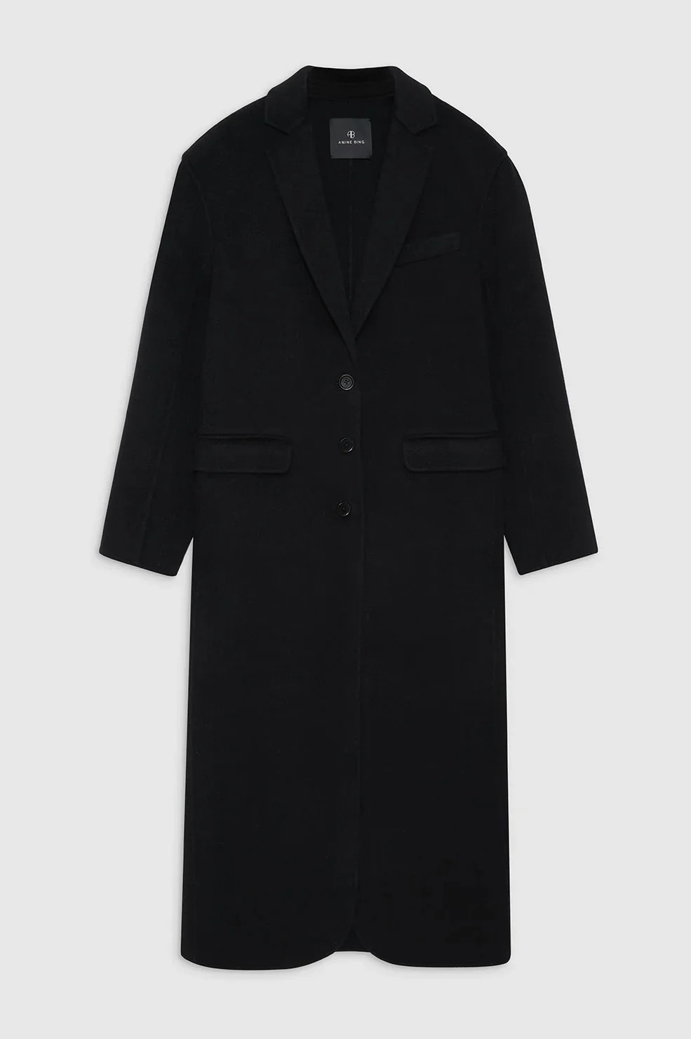 Quinn Coat - Black Cashmere Blend | Anine Bing