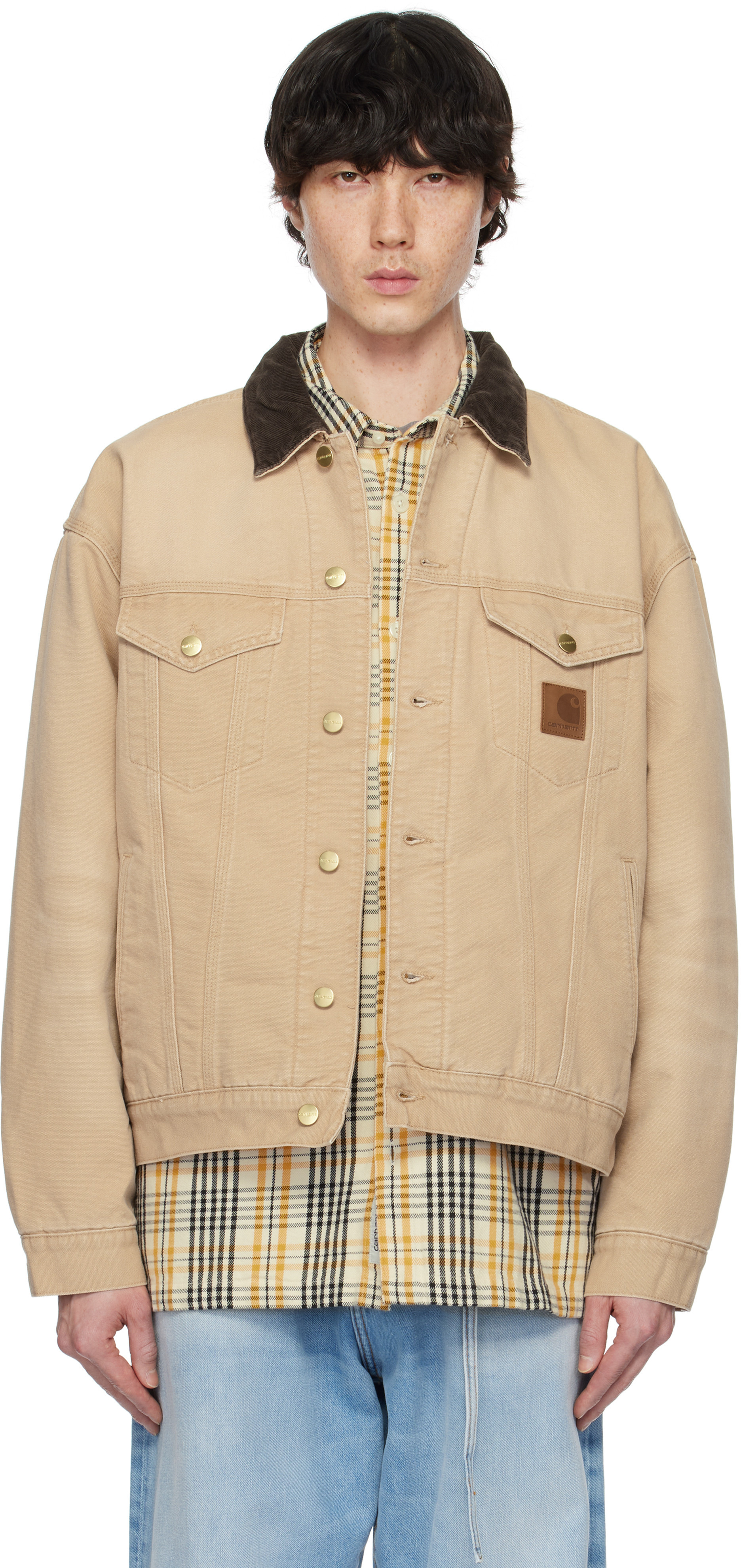 Carhartt Work In Progress Tan Dayton Trucker Jacket | SSENSE