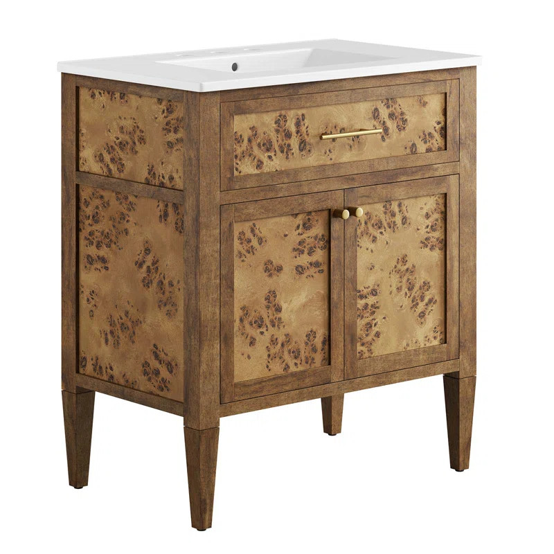 Modway Elysian 30'' Free Standing Single Bathroom Vanity with Manufactured Wood Top | Wayfair North America
