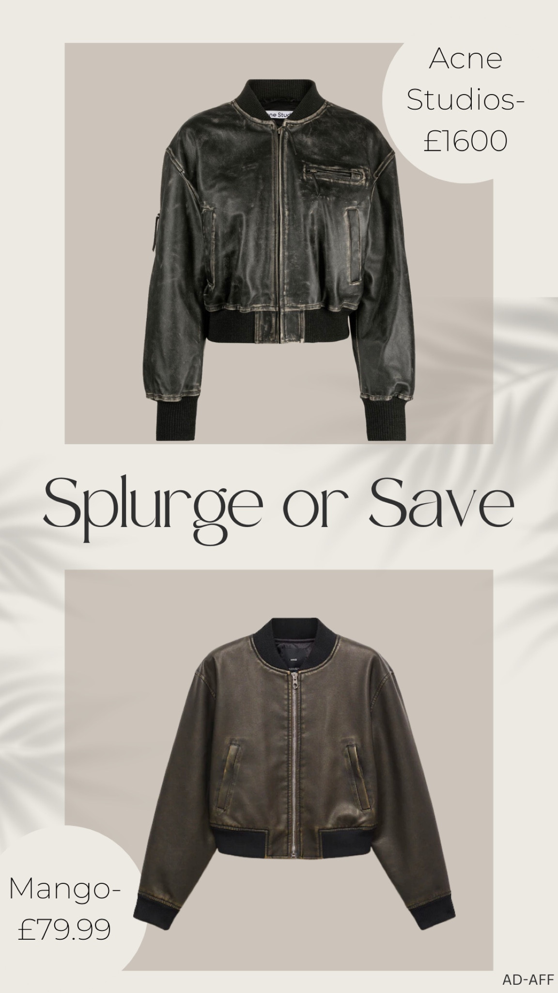 ACNE STUDIOS Distressed Leather Jacket for Men