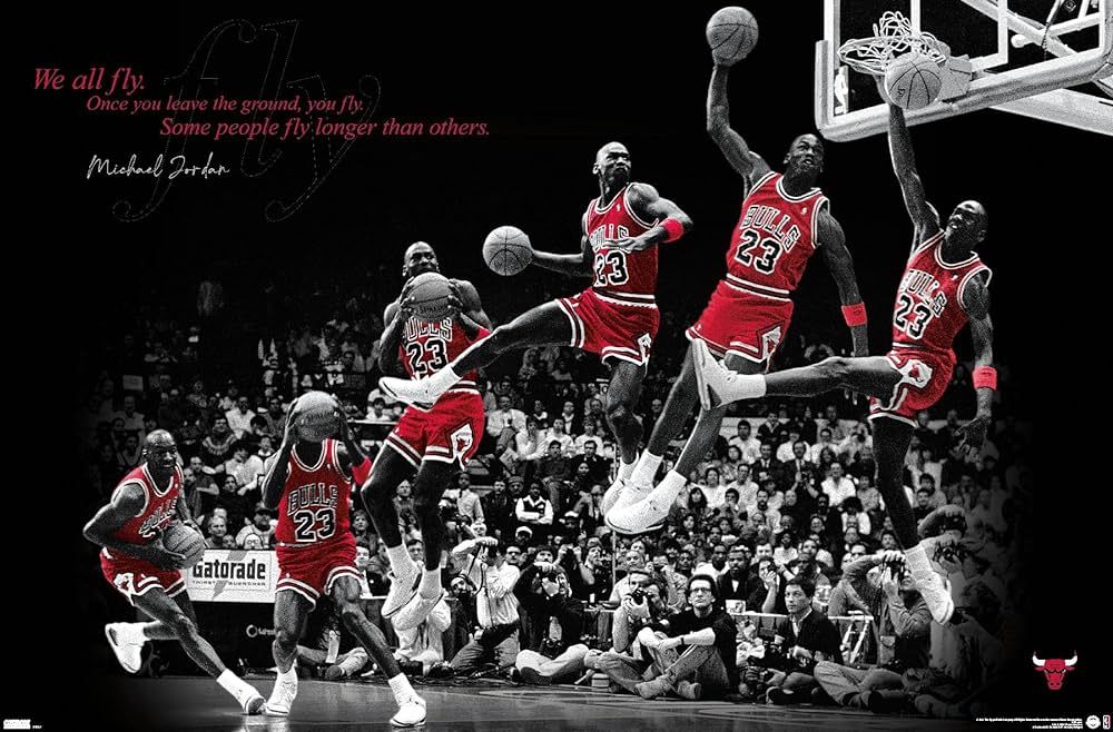 Trends International Michael Jordan - Fly Wall Poster, 22.375" x 34", Unframed Version | Amazon (US)