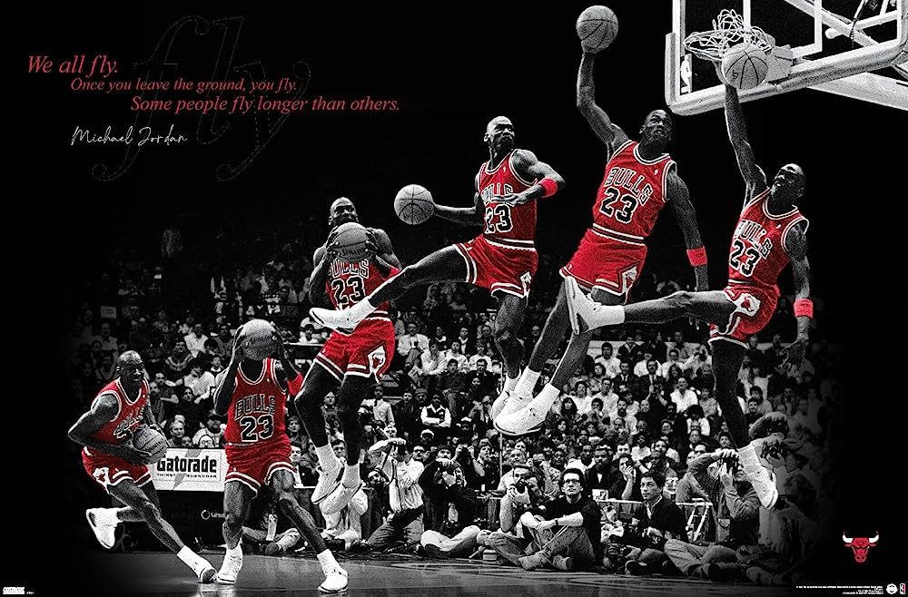 Trends International Michael Jordan - Fly Wall Poster, 22.375" x 34", Unframed Version | Amazon (US)
